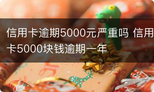 信用卡逾期5000元严重吗 信用卡5000块钱逾期一年