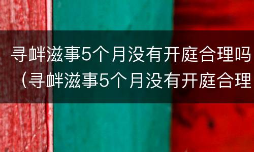 寻衅滋事5个月没有开庭合理吗（寻衅滋事5个月没有开庭合理吗怎么办）