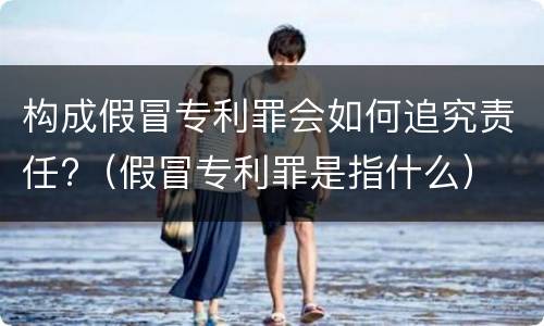 构成假冒专利罪会如何追究责任?（假冒专利罪是指什么）