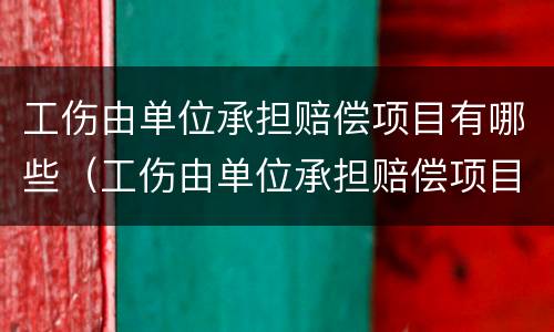 工伤由单位承担赔偿项目有哪些（工伤由单位承担赔偿项目有哪些内容）