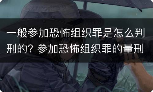 一般参加恐怖组织罪是怎么判刑的? 参加恐怖组织罪的量刑