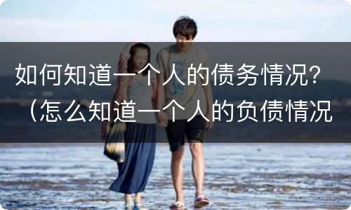 如何知道一个人的债务情况？（怎么知道一个人的负债情况）
