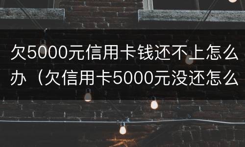 欠5000元信用卡钱还不上怎么办（欠信用卡5000元没还怎么办）