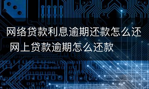 网络贷款利息逾期还款怎么还 网上贷款逾期怎么还款