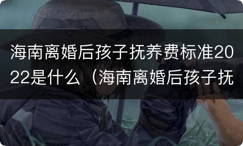 海南离婚后孩子抚养费标准2022是什么（海南离婚后孩子抚养费标准2022是什么样的）