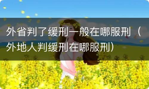 外省判了缓刑一般在哪服刑（外地人判缓刑在哪服刑）
