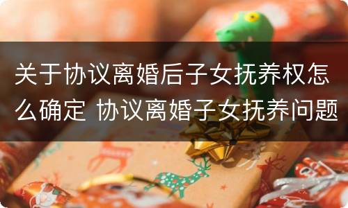 关于协议离婚后子女抚养权怎么确定 协议离婚子女抚养问题