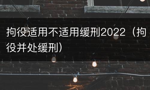 拘役适用不适用缓刑2022（拘役并处缓刑）