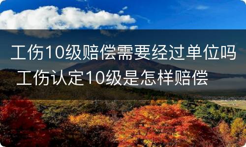 工伤10级赔偿需要经过单位吗 工伤认定10级是怎样赔偿