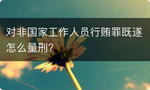 对非国家工作人员行贿罪既遂怎么量刑?