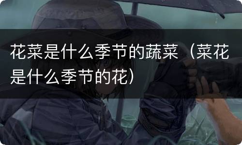 花菜是什么季节的蔬菜（菜花是什么季节的花）