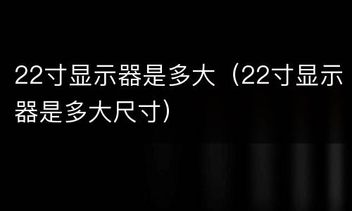 22寸显示器是多大（22寸显示器是多大尺寸）