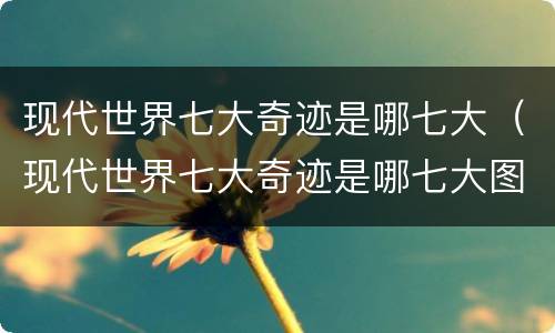现代世界七大奇迹是哪七大（现代世界七大奇迹是哪七大图片）