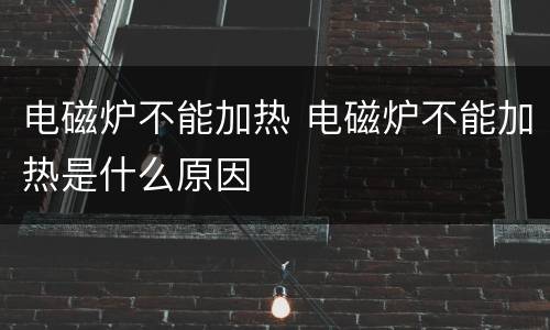 电磁炉不能加热 电磁炉不能加热是什么原因