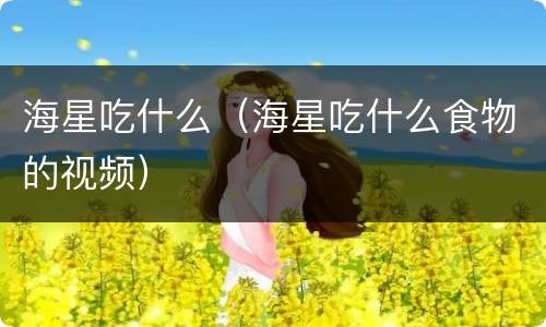 海星吃什么（海星吃什么食物的视频）