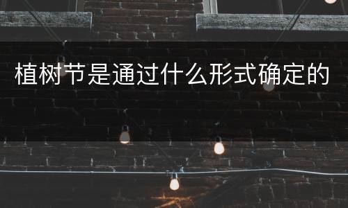 植树节是通过什么形式确定的
