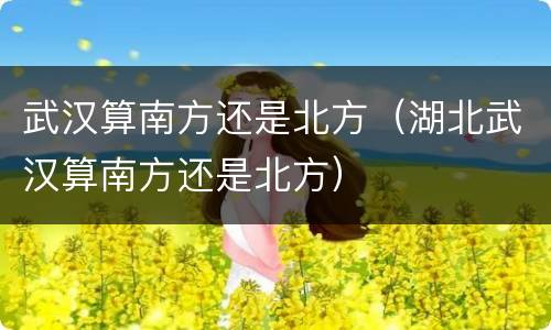武汉算南方还是北方（湖北武汉算南方还是北方）
