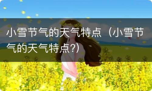 小雪节气的天气特点（小雪节气的天气特点?）