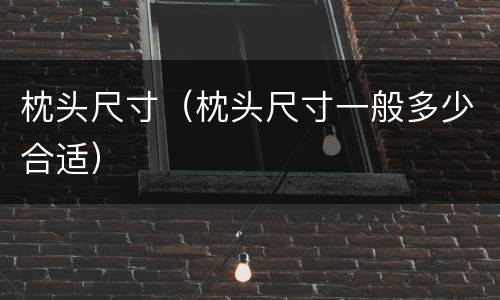 枕头尺寸（枕头尺寸一般多少合适）
