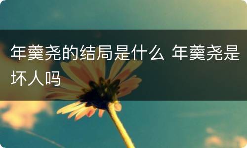 年羹尧的结局是什么 年羹尧是坏人吗