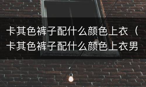 卡其色裤子配什么颜色上衣（卡其色裤子配什么颜色上衣男）