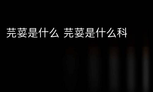 芫荽是什么 芫荽是什么科
