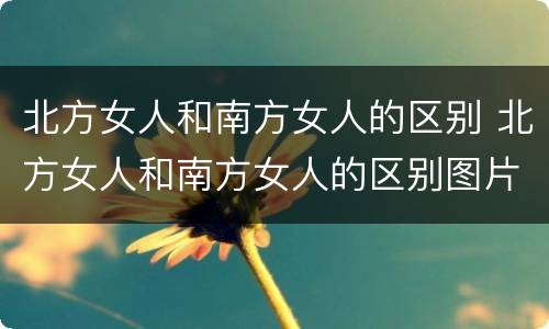 北方女人和南方女人的区别 北方女人和南方女人的区别图片