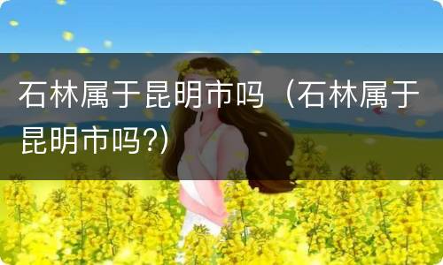 石林属于昆明市吗（石林属于昆明市吗?）