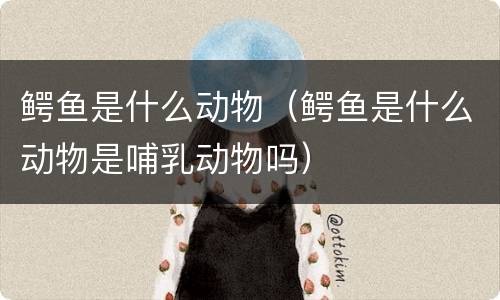 鳄鱼是什么动物（鳄鱼是什么动物是哺乳动物吗）