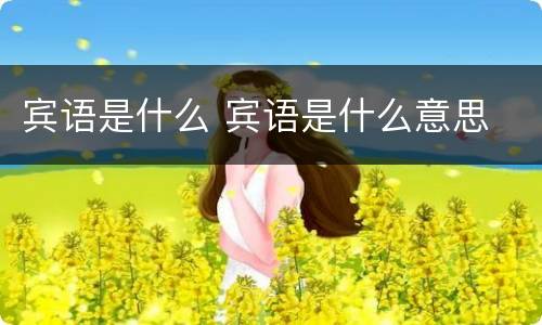 宾语是什么 宾语是什么意思