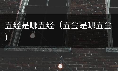 五经是哪五经（五金是哪五金）