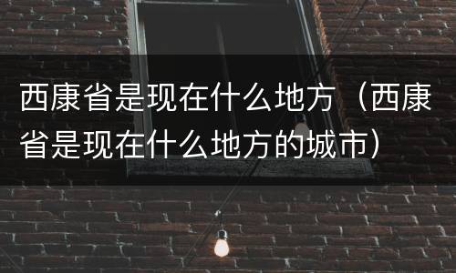 西康省是现在什么地方（西康省是现在什么地方的城市）