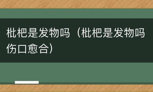 枇杷是发物吗（枇杷是发物吗伤口愈合）