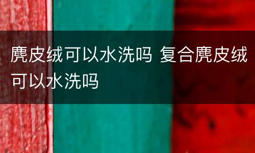 麂皮绒可以水洗吗 复合麂皮绒可以水洗吗