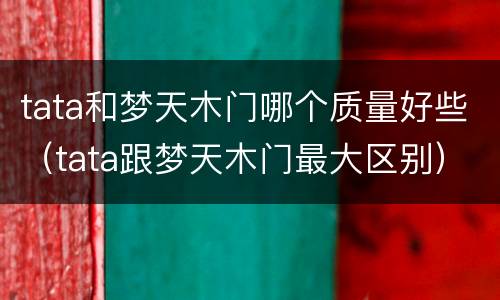 tata和梦天木门哪个质量好些（tata跟梦天木门最大区别）
