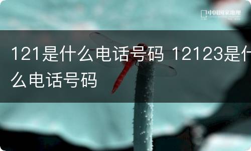 121是什么电话号码 12123是什么电话号码
