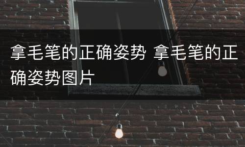 拿毛笔的正确姿势 拿毛笔的正确姿势图片