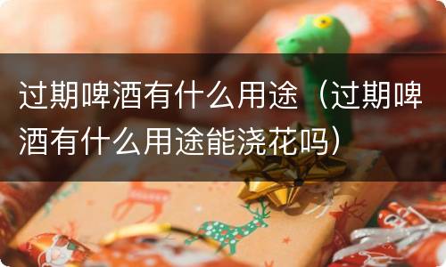 过期啤酒有什么用途（过期啤酒有什么用途能浇花吗）