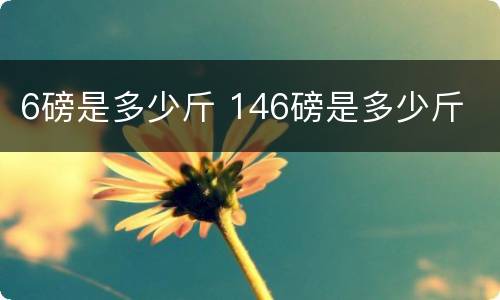 6磅是多少斤 146磅是多少斤