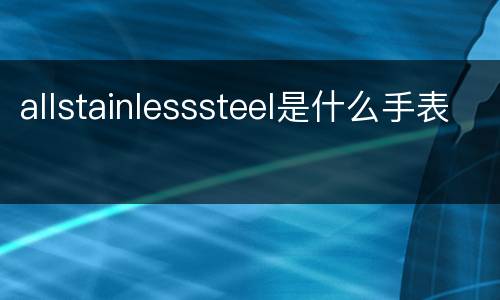 allstainlesssteel是什么手表