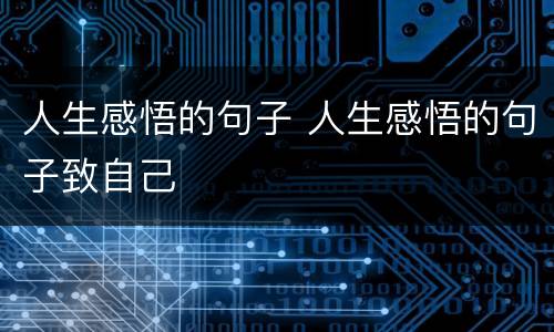 人生感悟的句子 人生感悟的句子致自己