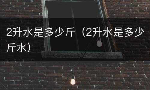 2升水是多少斤（2升水是多少斤水）