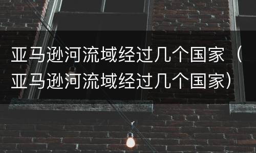 亚马逊河流域经过几个国家（亚马逊河流域经过几个国家）