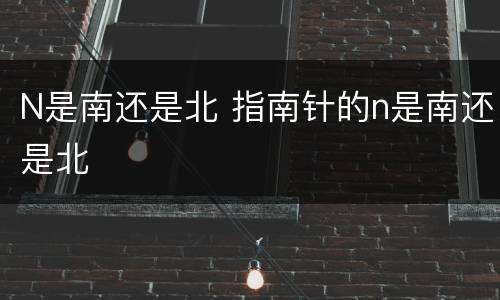 N是南还是北 指南针的n是南还是北