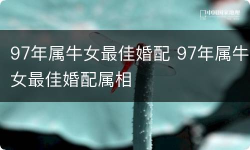 97年属牛女最佳婚配 97年属牛女最佳婚配属相