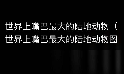 世界上嘴巴最大的陆地动物（世界上嘴巴最大的陆地动物图片）
