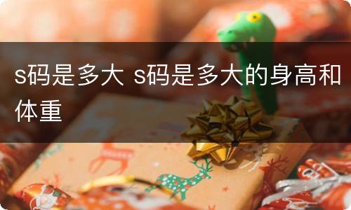 s码是多大 s码是多大的身高和体重
