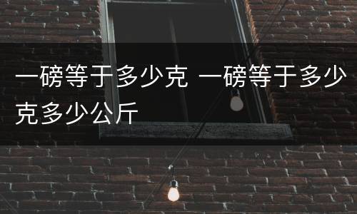 一磅等于多少克 一磅等于多少克多少公斤