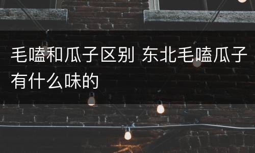 毛嗑和瓜子区别 东北毛嗑瓜子有什么味的