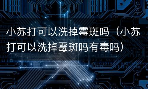 小苏打可以洗掉霉斑吗（小苏打可以洗掉霉斑吗有毒吗）